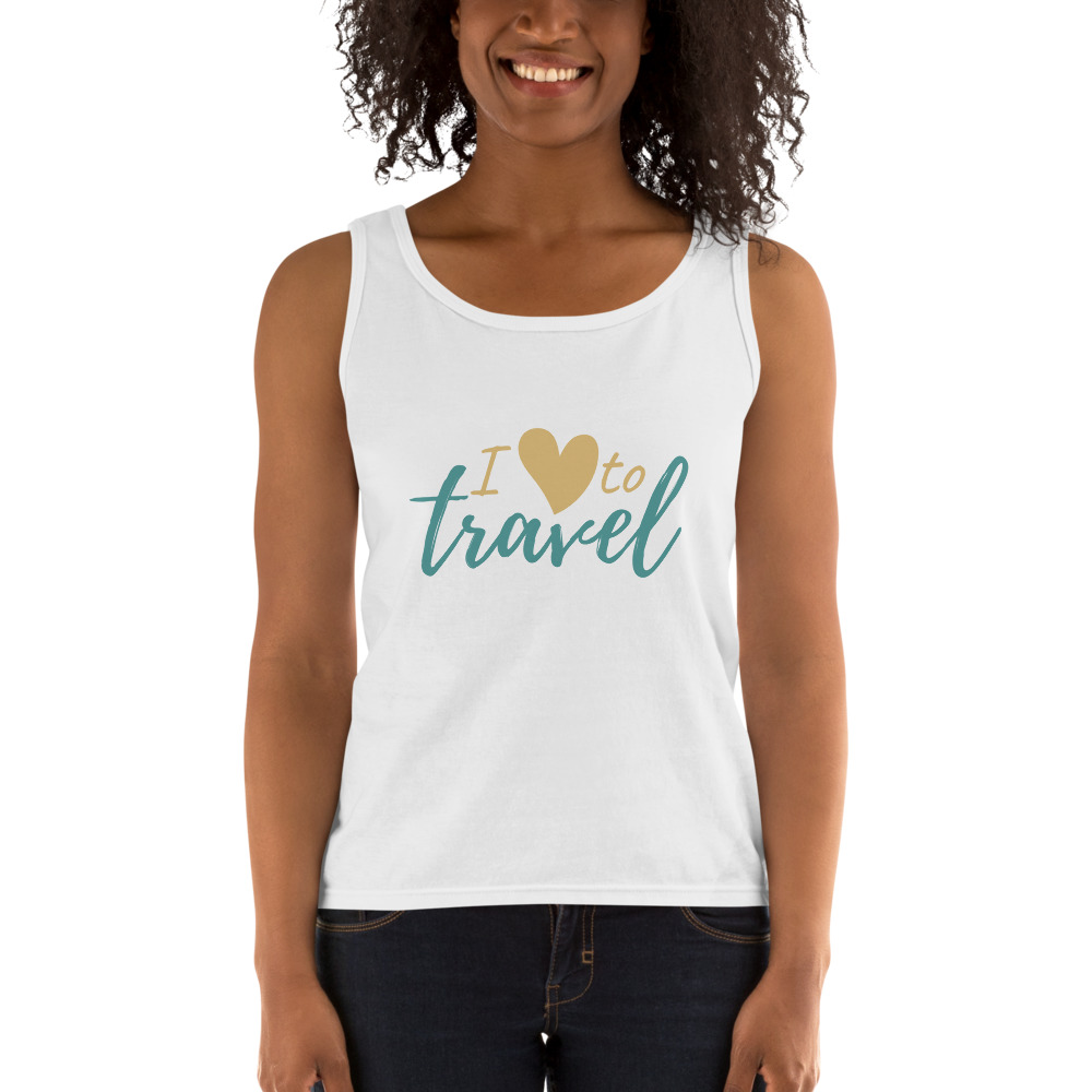 Ladies' Tank Top - I Love to Travel