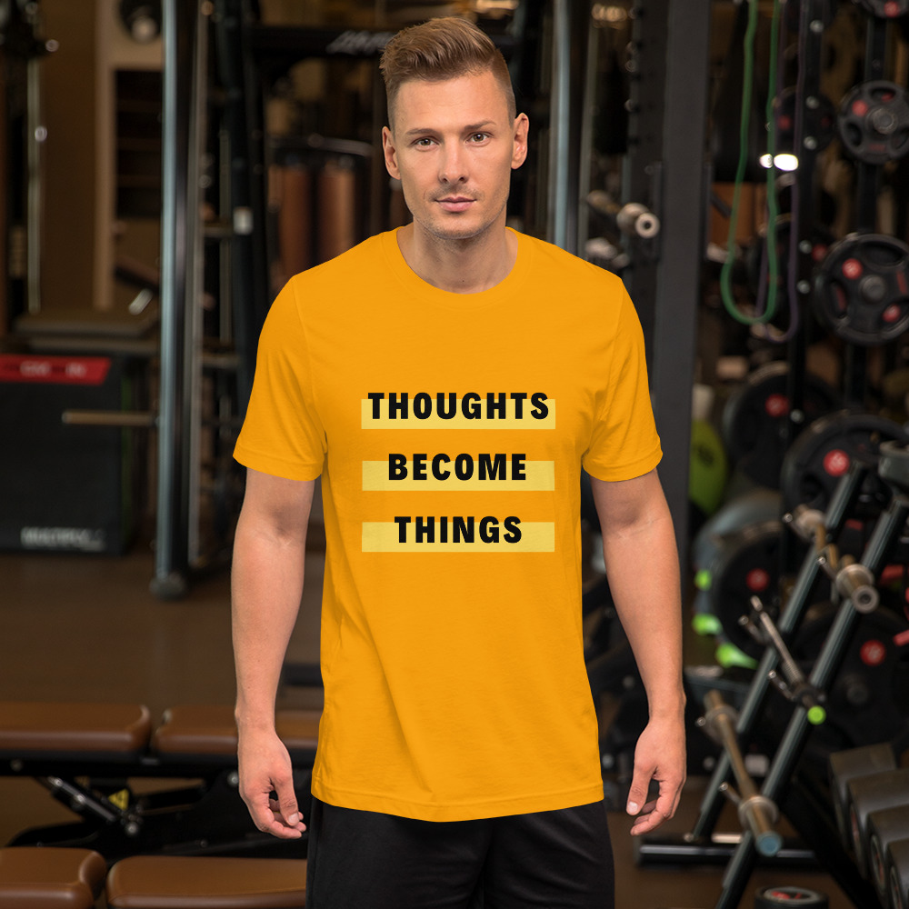 Men's Short-Sleeve Jersey T-Shirt - Thoughts Become Things